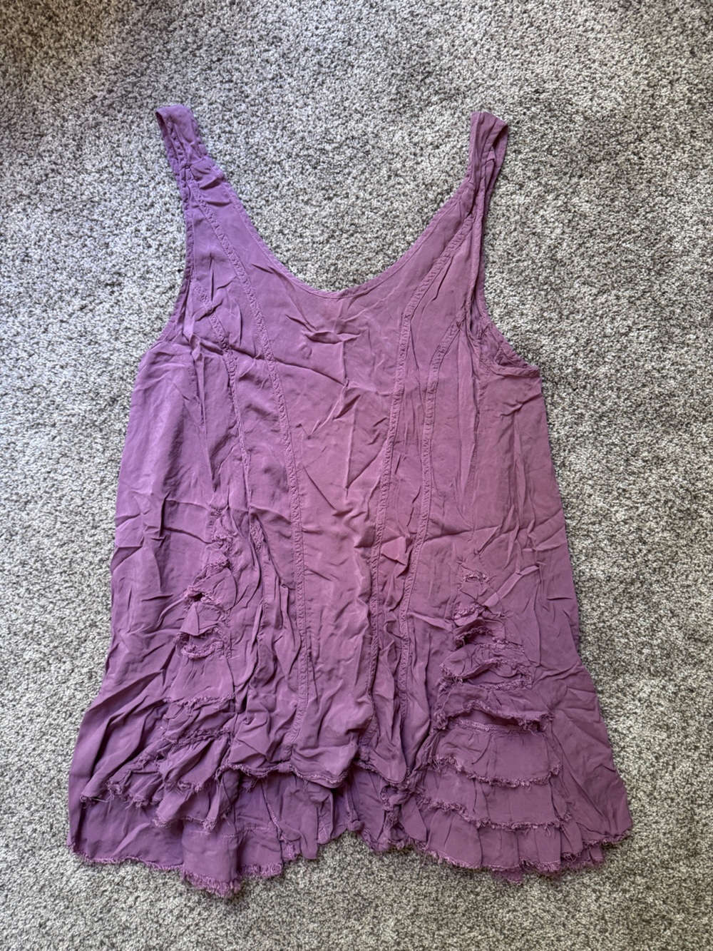 Free People Intimately Lavender Purple Ruffle Mini Dress / Tunic